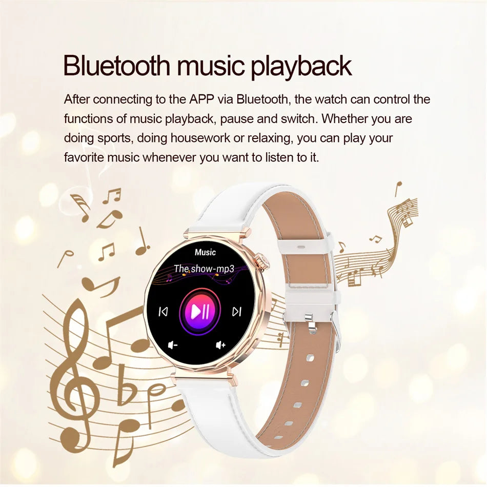 Fashion Women's Smart Watch AMOLED HD Screen Health Monitoring GPS Sports Track Watch Bluetooth Call Smartwatch Android IOS