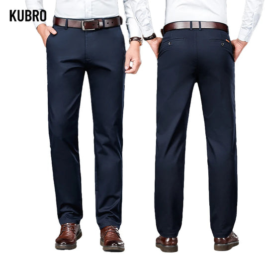 High Quality Men's Clothing Autumn Winter Office Business Casual Suit Trousers American