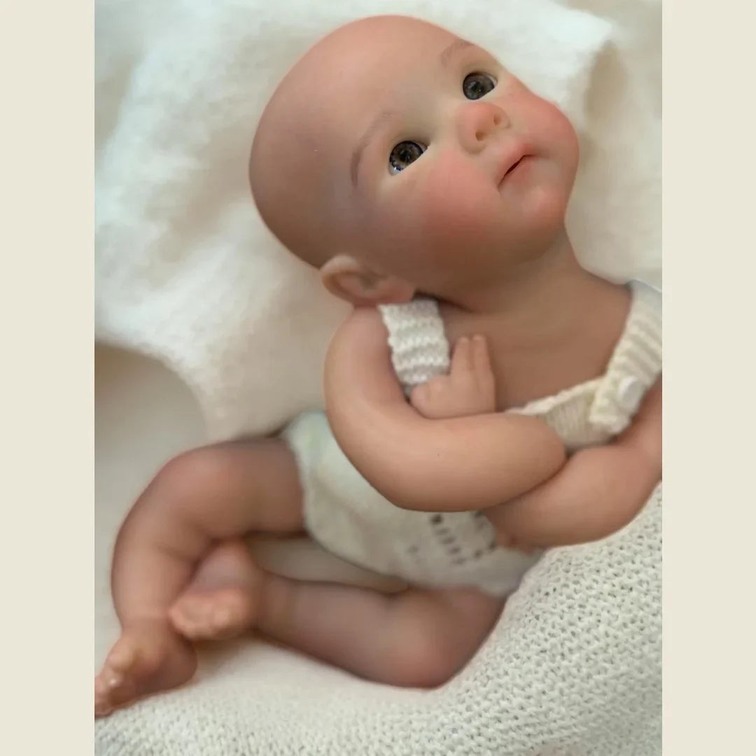 Open Mouth 13Inch Bettie With 2 Sets Clothes Solid Silicone Bebe Reborn Girl Handmade Painted Skin Soft Touch Newborn Girl Dolls