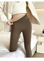 Autumn Winter Alpaca Velvet Shark Leggings Women's Fleece Thickened