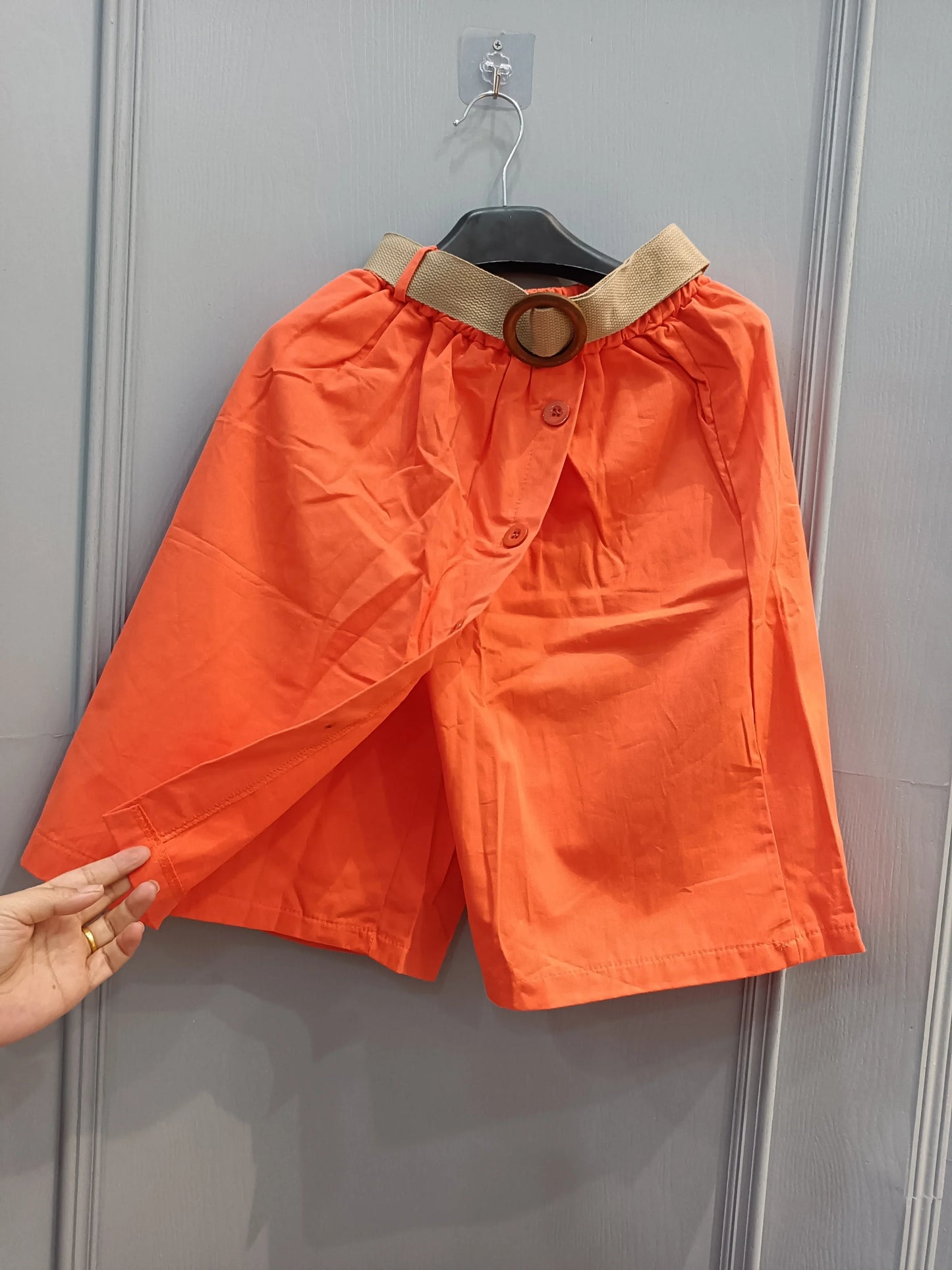 Pants Skirt for Women Shorts Summer Wide Leg Blue High Waist Straight-legged  Pockets Woman Short Black Korean Fashion Culotte