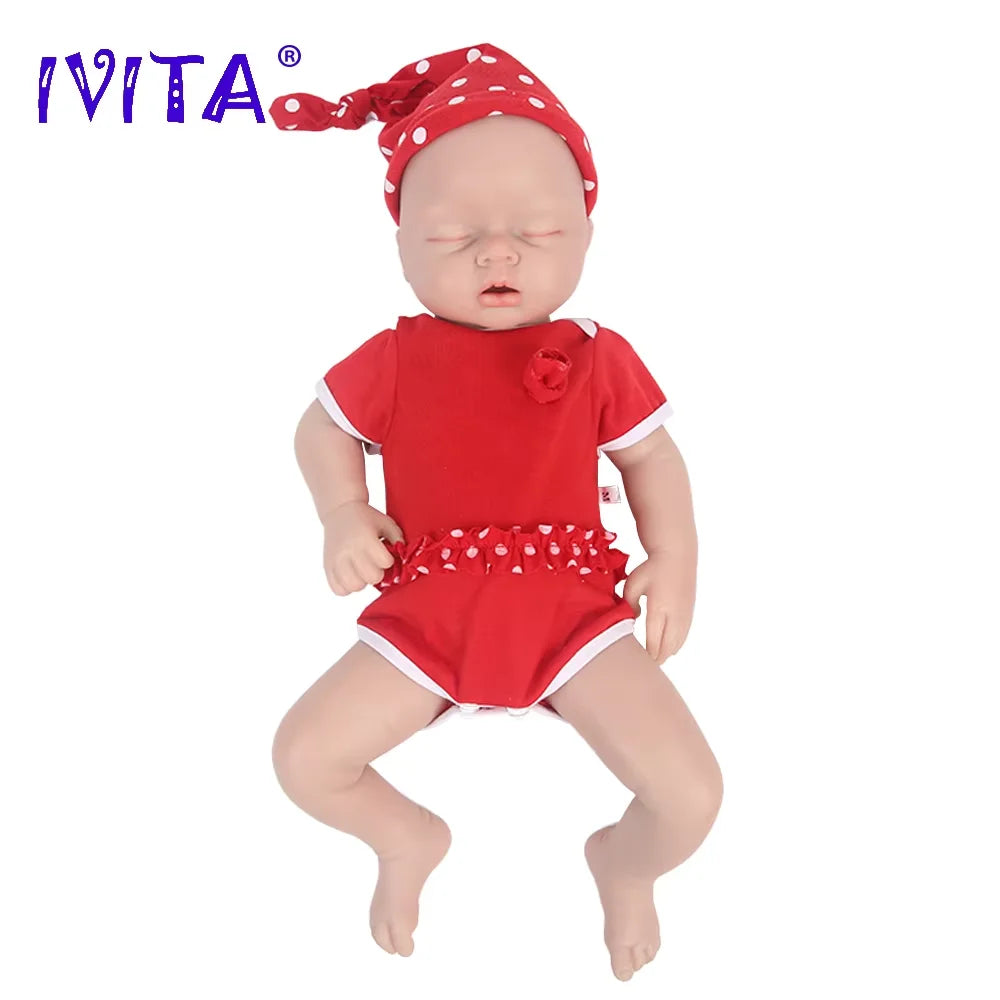 IVITA 100% Full Body Silicone Reborn Baby Dolls Painted Realistic Baby Doll Wholesale Lifelike Toys for Children Christmas Gift