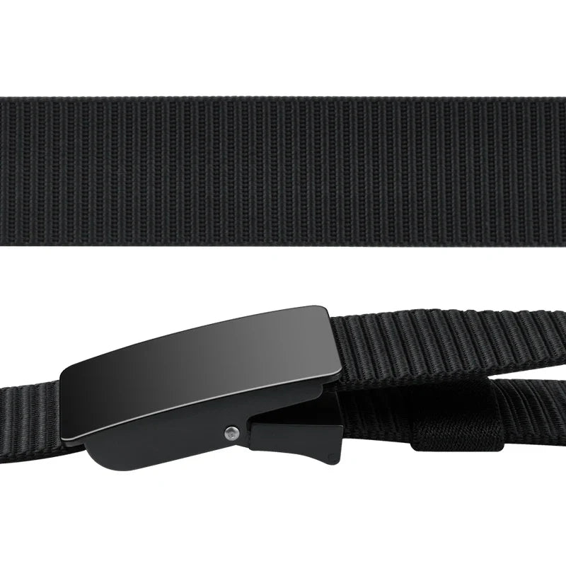 Unisex Canvas Belt Tweed Plaid Casual Polyester Four Seasons Universal Double Color Tweed Plaid Polyester Leisure Belt
