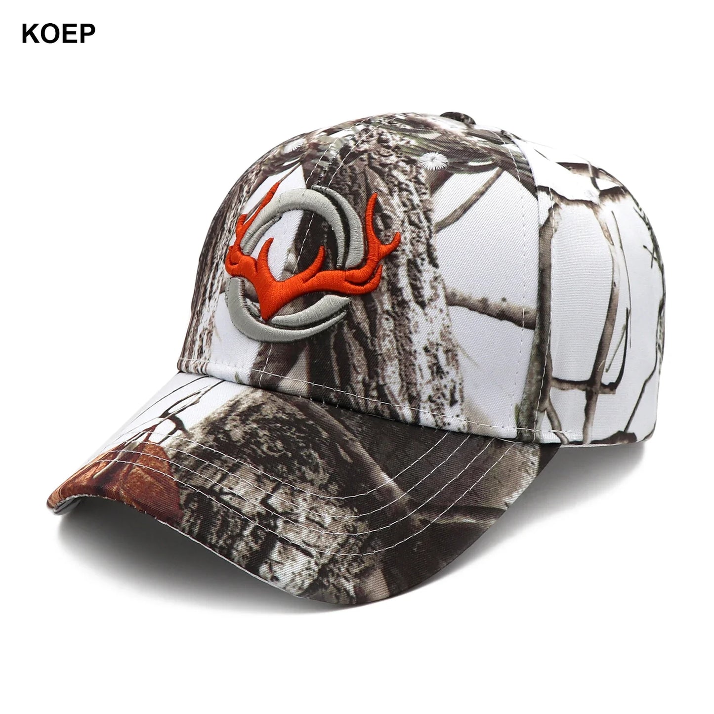 KOEP New Camo Baseball Cap Fishing Caps Men Outdoor Hunting Camouflage Jungle Hat 3D Deer Embroidery