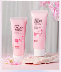 Sakura Sleeping Face Mask Moisturizing Nourishing Good Night Facial Mask No Washing Hydrating Skin Care Products