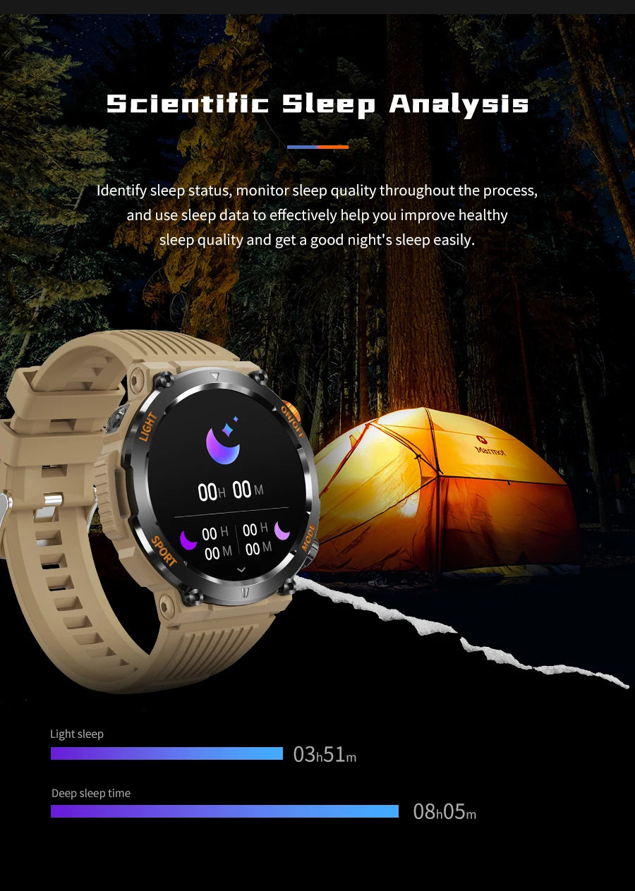 Men's Smart Watch 360 * 360 HD Touch Screen Sports Waterproof Smartwatch Health Monitoring Bluetooth Call Smart Watches