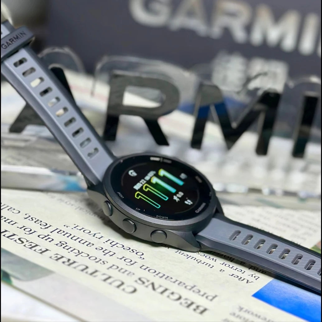 Garmin Forerunner 165 GPS Running Smartwatch AMOLED Touchscreen 11 Days Battery Life Training Metrics and Recovery Insights