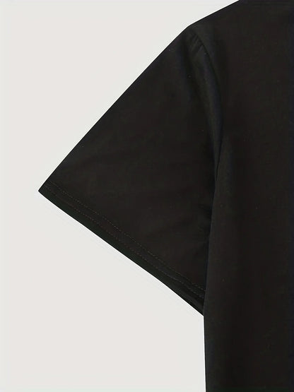 Men's 100% cotton summer fashionable casual loose plus size freedom graphic printed sports round neck short sleeved T-shirt top