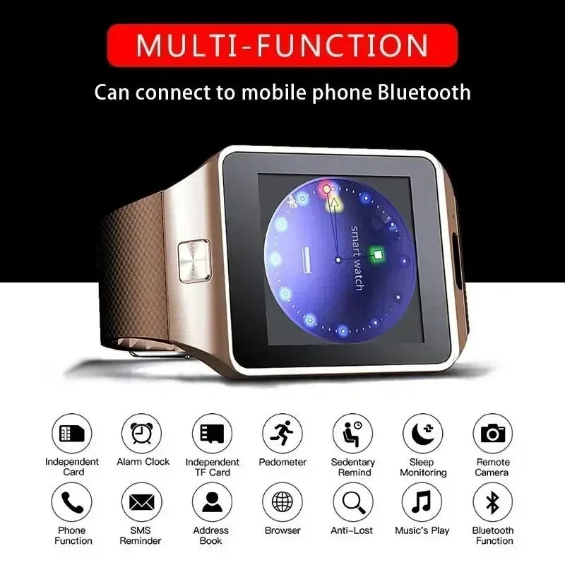 Premium Digital Touch Screen Smart Watch DZ09 Bracelet Camera Bluetooth SIM Card Phone Watch Reloj Mujer Android IOS