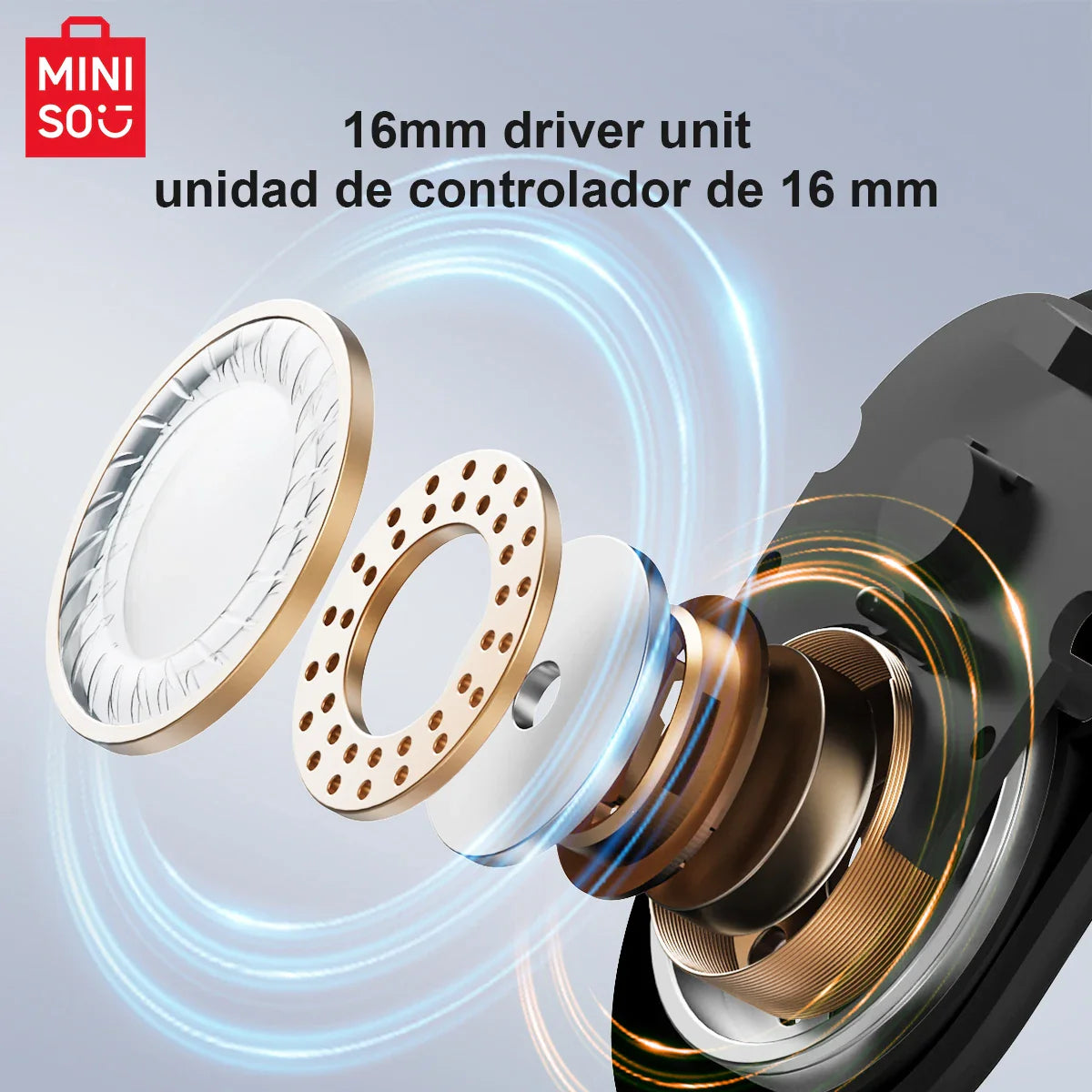 MINISO MS162 Intelligent Bluetooth Translation Earbuds Wireless Headphones Chat Headset Office Travel,16mm Driver Unit