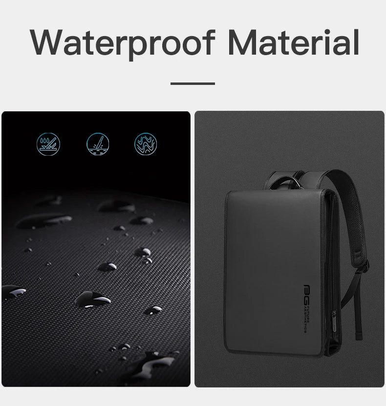 BANGE New Design Men Backpack Waterproof Fits for 14.1 inch Laptop Bag Teenager Travel Bag School Bag City Business Backpack Man