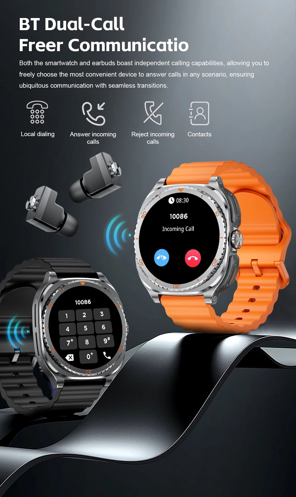 2025 New 2 in 1 Smart Watch With Earbuds Smartwatch 400MAH TWS Bluetooth Earphone Heart Rate Blood Oxygen Monitor Sports Watch