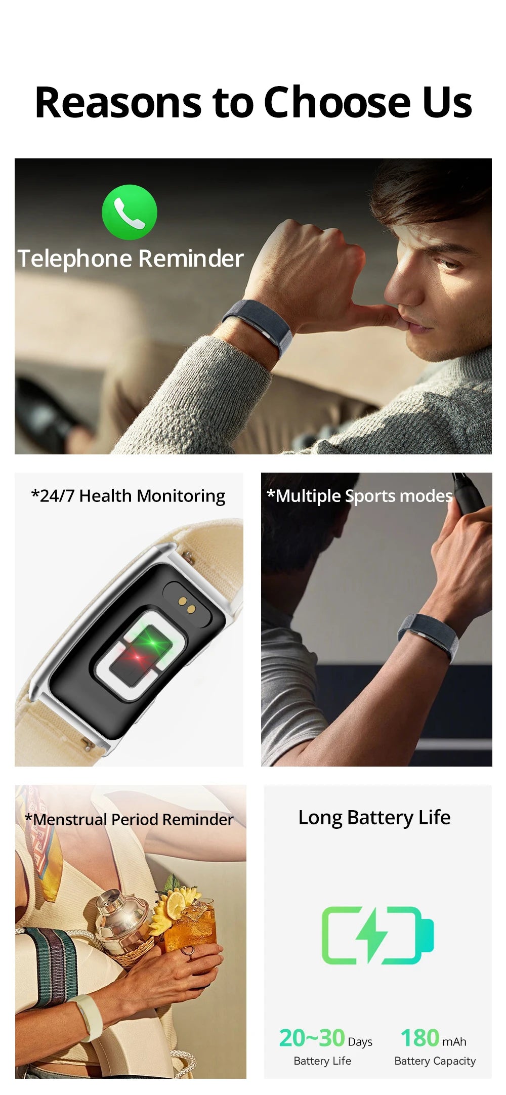 2026 New VITRO Screenless Smart Bracelet ECG SOS Heart Rate Blood Pressure Sports Fitness Waterproof NO Screen Smart Bands