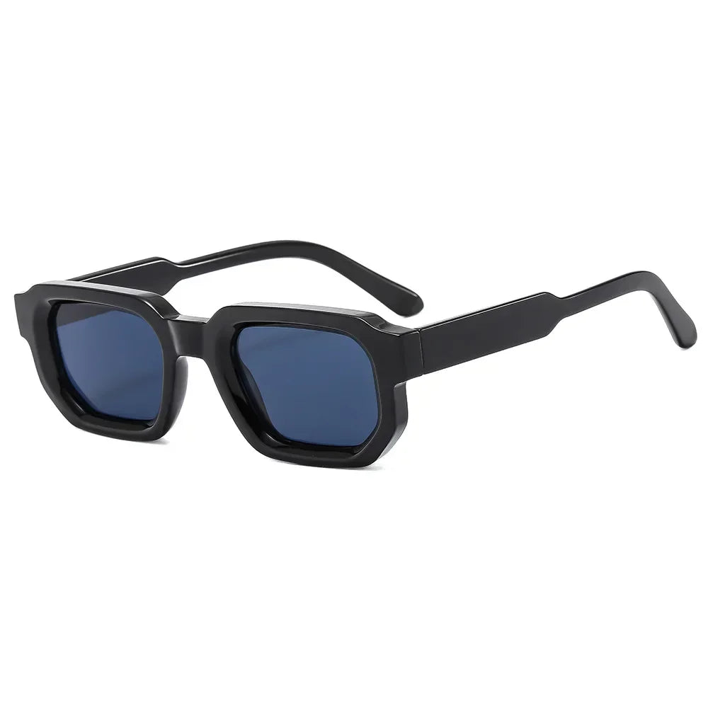 JNPCXI Fashion Blue Square Sunglasses For Women Men Retro Luxury Designer Clear Lens Sun Glasses Shades UV400 Eyeglasses
