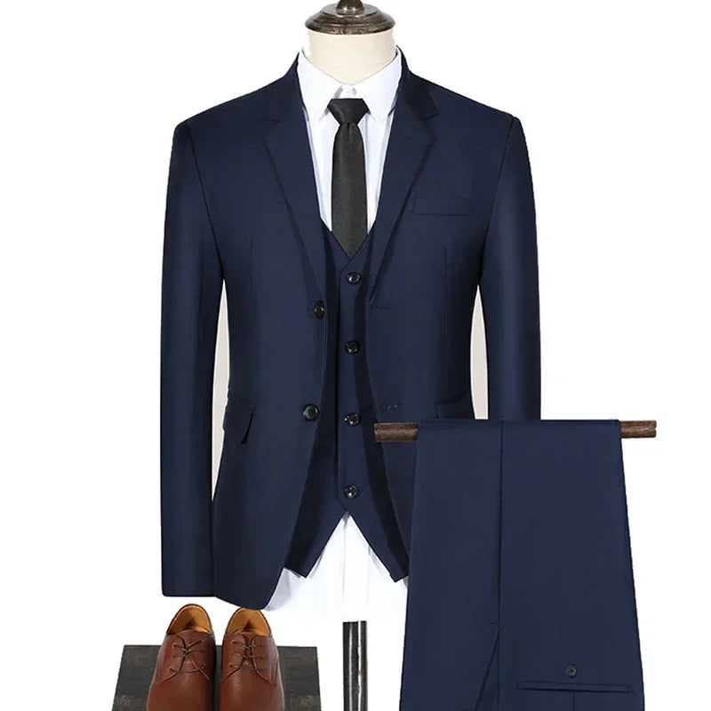 Tuxedo for Mens: Men Suits For Wedding 2 Pieces 3 Sets Blazers Elegant Formal Jackets