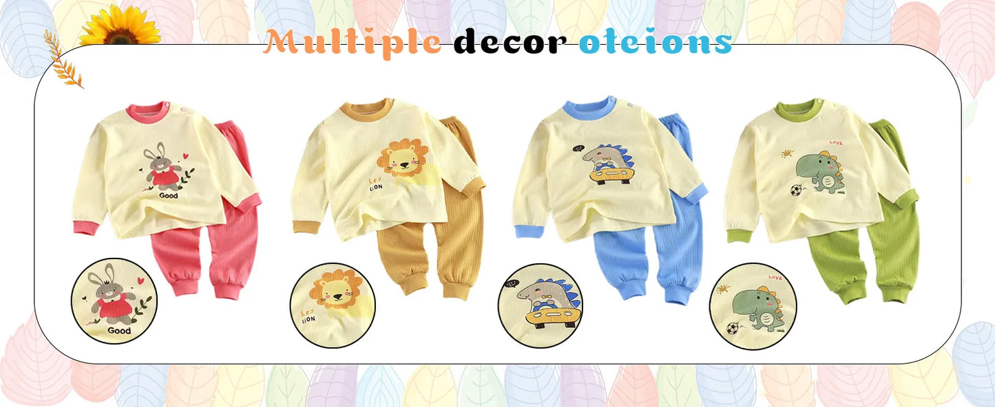 Summer cotton cartoon casual childrens set Baby Clothes girl girl boy T-shirt+shorts 2 pieces of 0-4-year-old childrens clothing