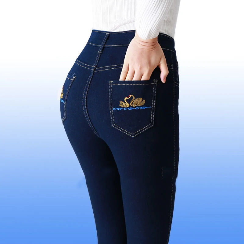 Oversize 36 Spring Summer Mom Jeans Vintage High Waist Women Denim Pants