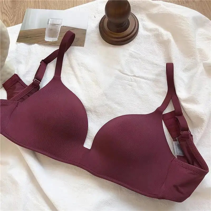 Ice Silk Women Bra Comfortable Wireless Gather Underwear For Women