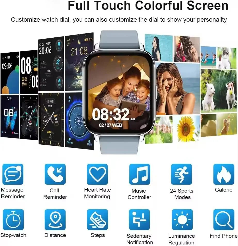 New Sport Smart Watch GPS Tracker Waterproof Men Women Business SmartWatch Bluetooth Phone Call Diy Watch Faces Heart Rate Bands