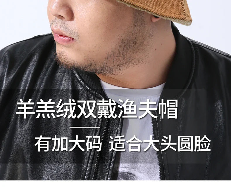 Double-sided Wearable Dad Winter Fisherman Hat Woman Corduroy Fur Bucket Hats Men Big Size Panama Hats Lady Warm Snow Hat