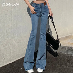 Y2K 2023 Beautiful Bell Bottoms Xshape Women Full Length Jeans