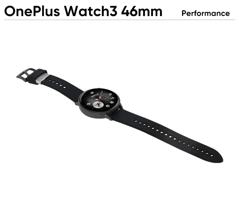 OnePlus Watch 3 43mm Global Version Smart Watch 1.32" AMOLED Smart Watch Display Up to 60h Battery Life Wear OS by Google GPS NF