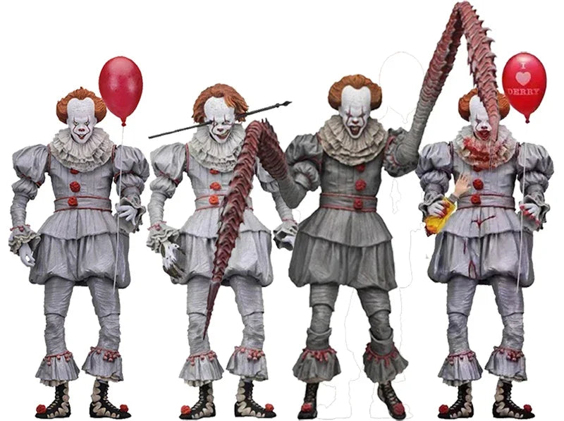 NECA Pennywise Joker Action Figure Toy Doll Horror Halloween Christmas Gift 18cm Bookshelf Ornament