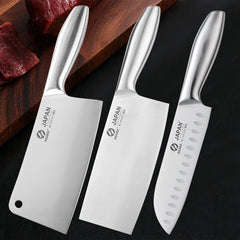 Chef Knife 7-piece Set Stainless Steel Hollow Handle Slice Meat Cleaver Chopping Knife