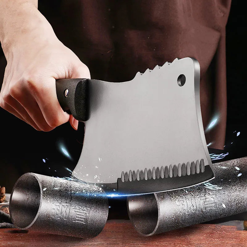 Stainless Steel Butcher Knife High Hardness Kitchen Chef Bone Chopping Knife Meat