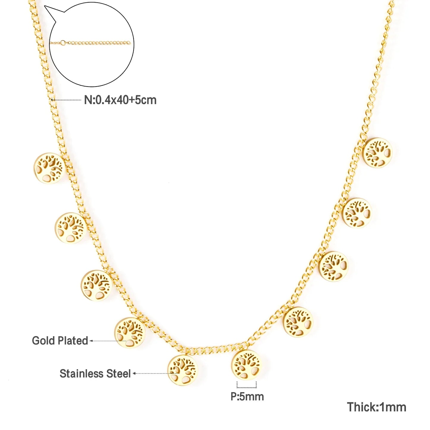 LUXUKISSKIDS Woman Collier бижутерия Golden Chains Necklaces Bohemia Star Heart Elegant Stainless Steel Jewelry Trendy