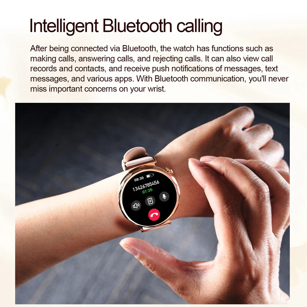 Fashion Women's Smart Watch AMOLED HD Screen Health Monitoring GPS Sports Track Watch Bluetooth Call Smartwatch Android IOS