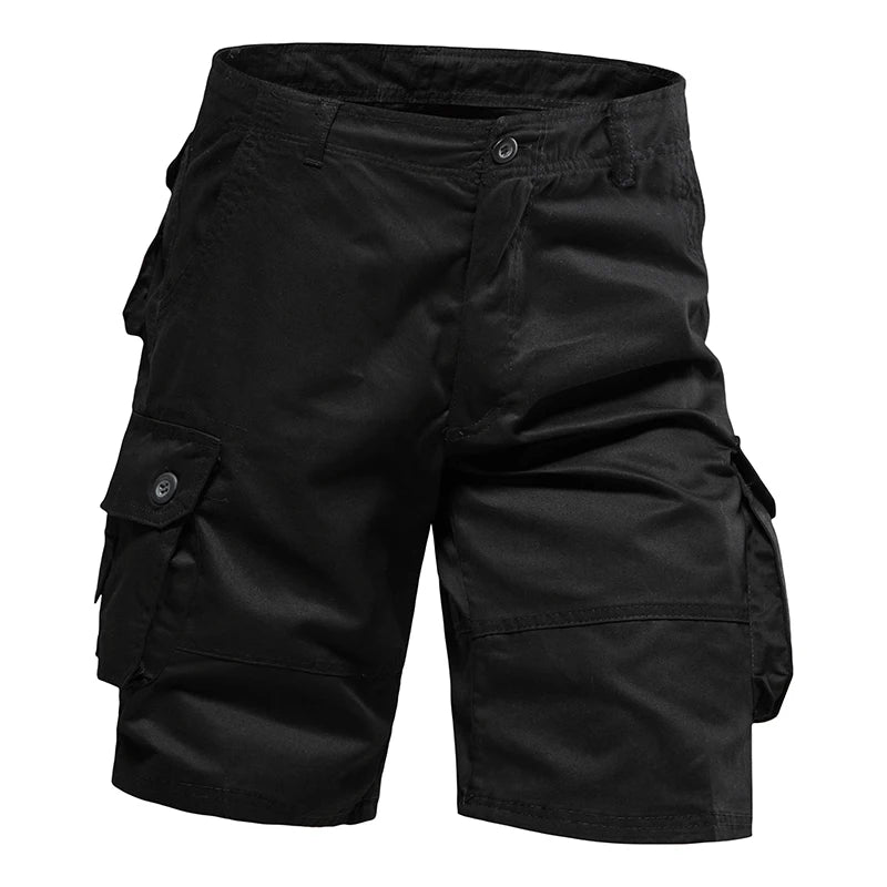 Men's Shorts Loose Large Size Multi-Pocket Overalls Summer Cotton Comfortable