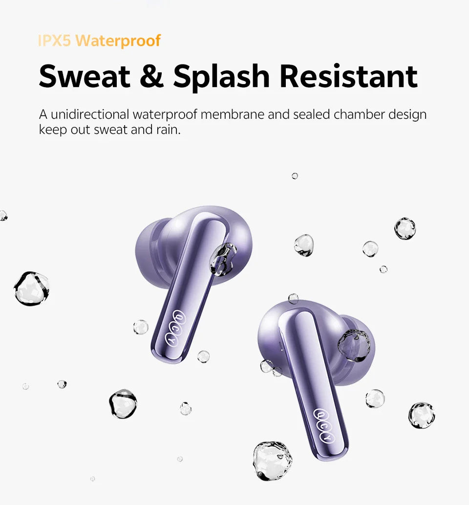 QCY HT18 MeloBuds N70 Wireless Earbuds Bluetooth 6.0 Hi-Res LDAC Earphones Adaptive ANC Dual-driver Headsets in-Ear Detection