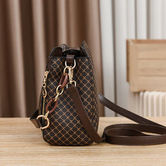 Women Handbag Bag Luxury Design Bucket Shoulder Crossbody Bag Flip Check