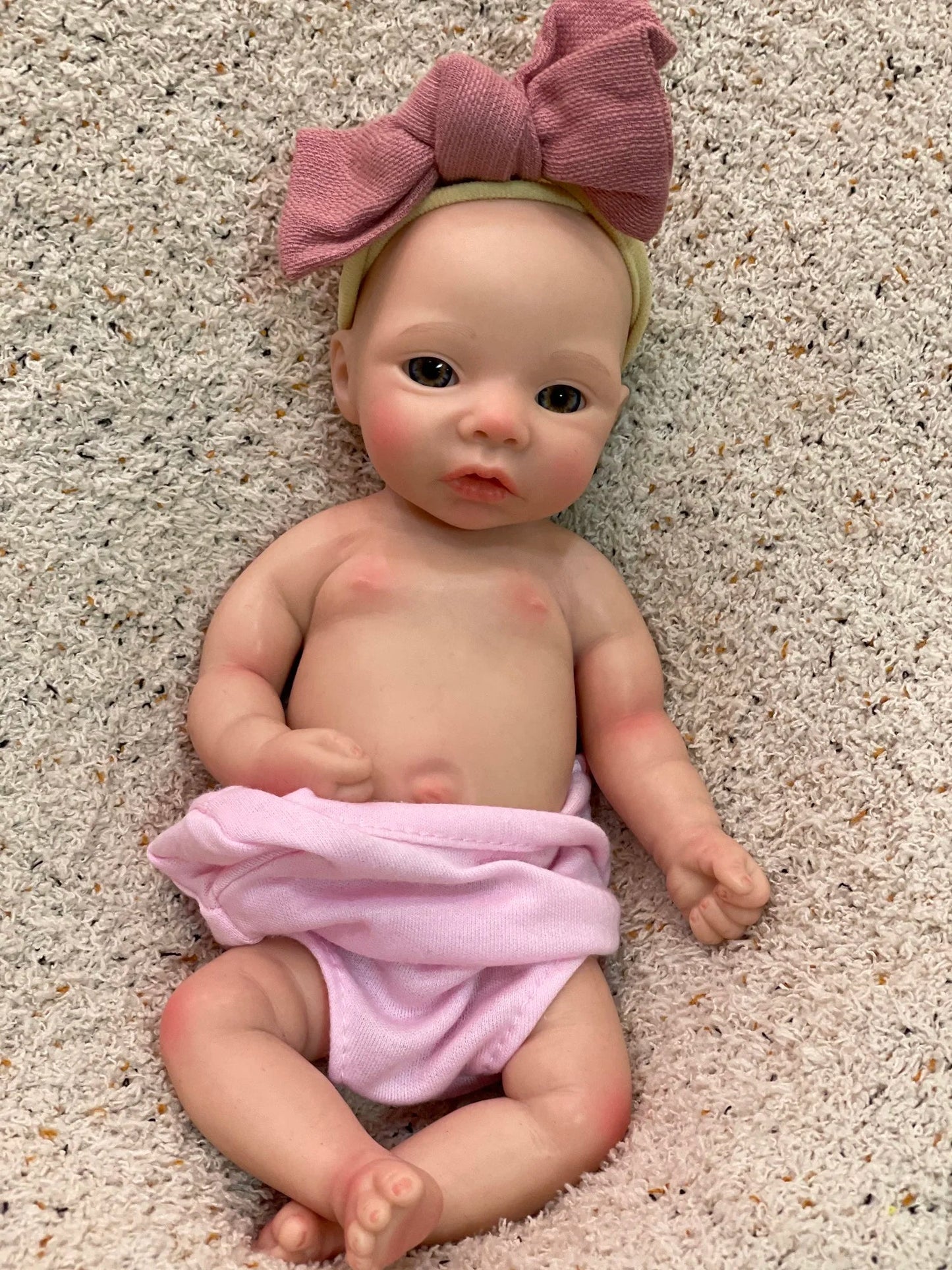 8styles/26cm Open and Close Eyes Cute Soft Full Body Solid Silicone Girl 3D Painted Skin Lifelike Real Corpo De Silicone Doll