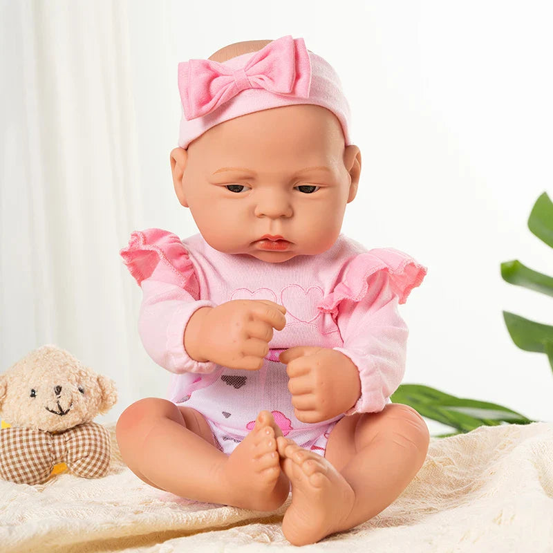 15.75inch 40cm Reborn Dolls Baby  Dolls Toys Girl Lifelike Reborn Dolls Full Body Vinyl Girl Doll Bebe Doll Toy Birthday Gift