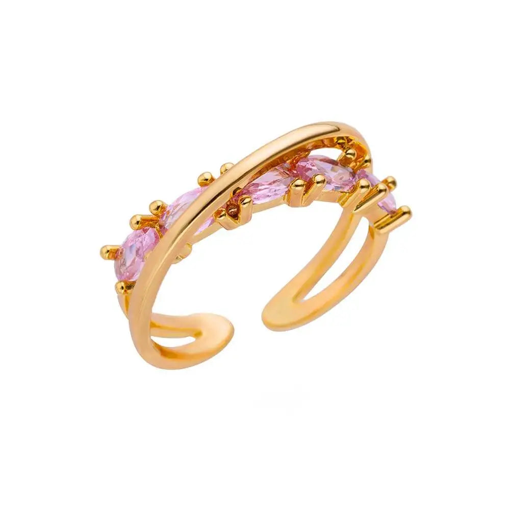Wedding Rings For Women Gold Color Open Finger Ring Party Jewelry