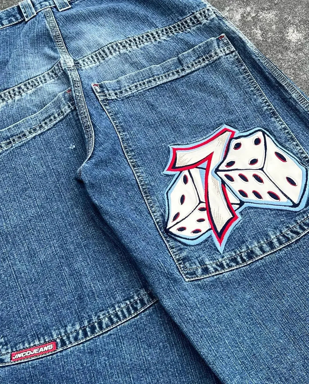 JNCO Jeans: Y2K Hip Hop Number 7 Dice Trousers