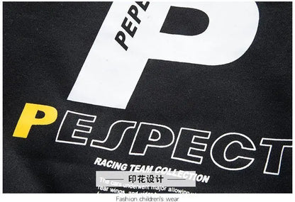 Boys Clothes Set Kids Letter Print Hoodies+Pants 2pcs Tracksuit Teenagers Thick Costume 4 To 14Yrs Big Children's Clothing Suits