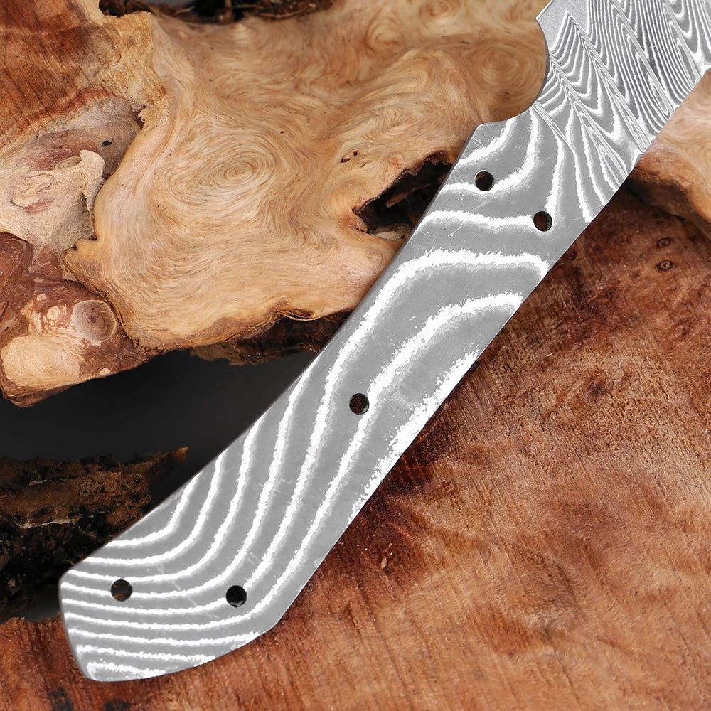 Forged Damascus Steel Utility Fruit Knife Blank Blade for Knife Making,Diy Full Tang Ultra