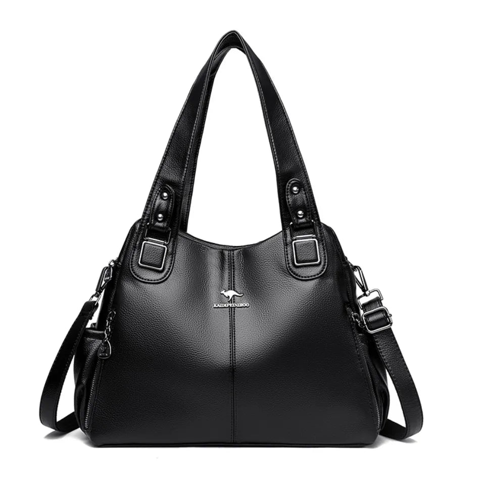 Genuine Soft Leather Handbags for Women Casual Shoulder Tote Bag Luxury Designer
