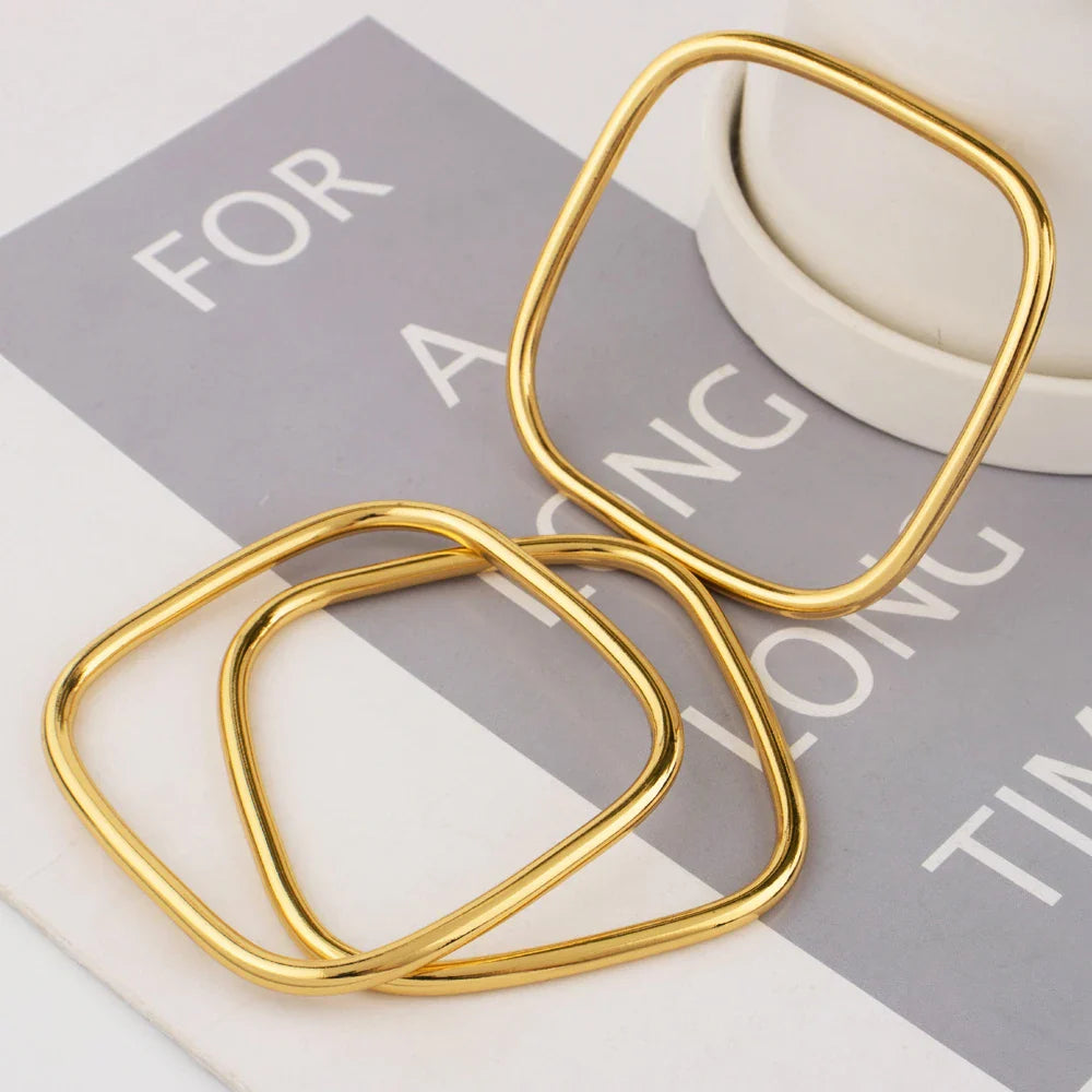 316L stainless steel gold-plated bracelet Fashion Personality Simple Punk Retro Hip-hop High Temperament Bracelet