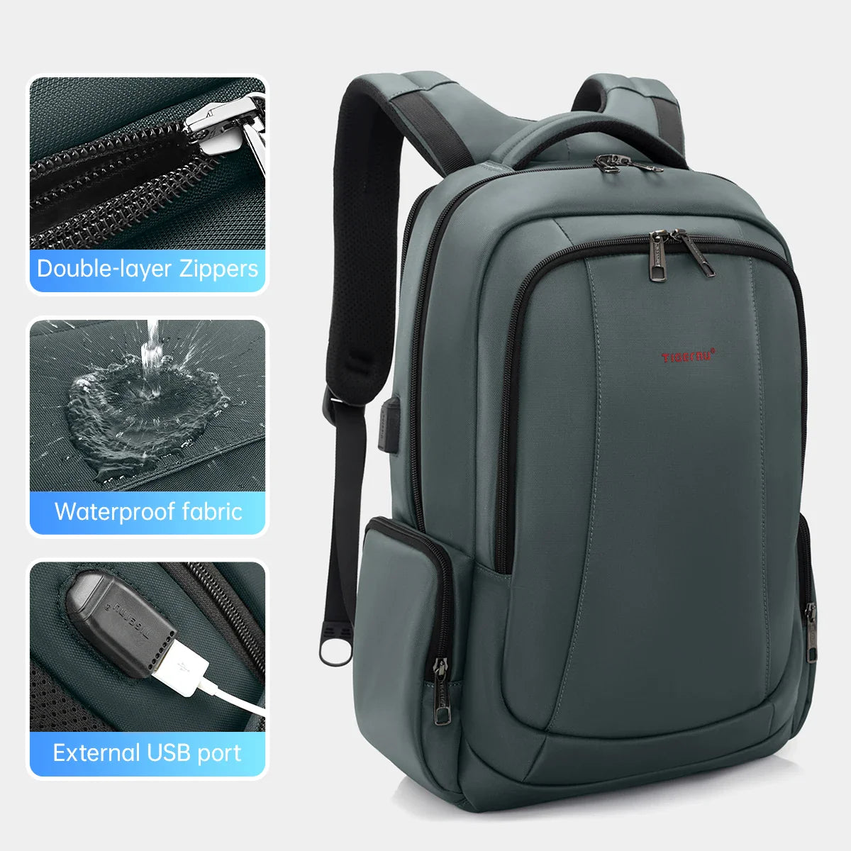 Tigernu Travel Backpacks Vacuum Backpack 14 15.6 17.3inch Laptop Backpack For School Backpack Men Schoolbag Compression Backpack