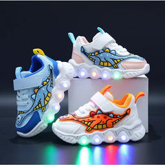 Tennis Shoe LED Children Trainer Cartoon Boy Casual Sneaker for Boy