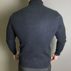 Winter Men's Polo Neck Knitted Keep Men Jumper Knit Woolen Turtleneck Warm Sweater