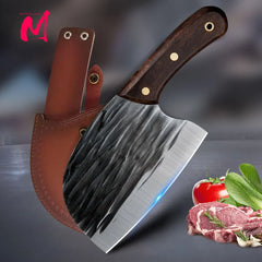 Handmade Forged Meat Cleaver Chopping Butcher Knife Bone Cutter High Carbon