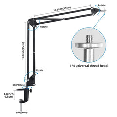 Overhead Tripod Mount for DSLR Camera Desktop Articulating Arm for Canon