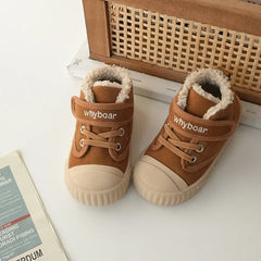 Children Cashmere Board Sneakers Kids Warm Wool Inside Cotton Shoes For Boys Girls Winter Baby Warm Soft Twill Sneakers