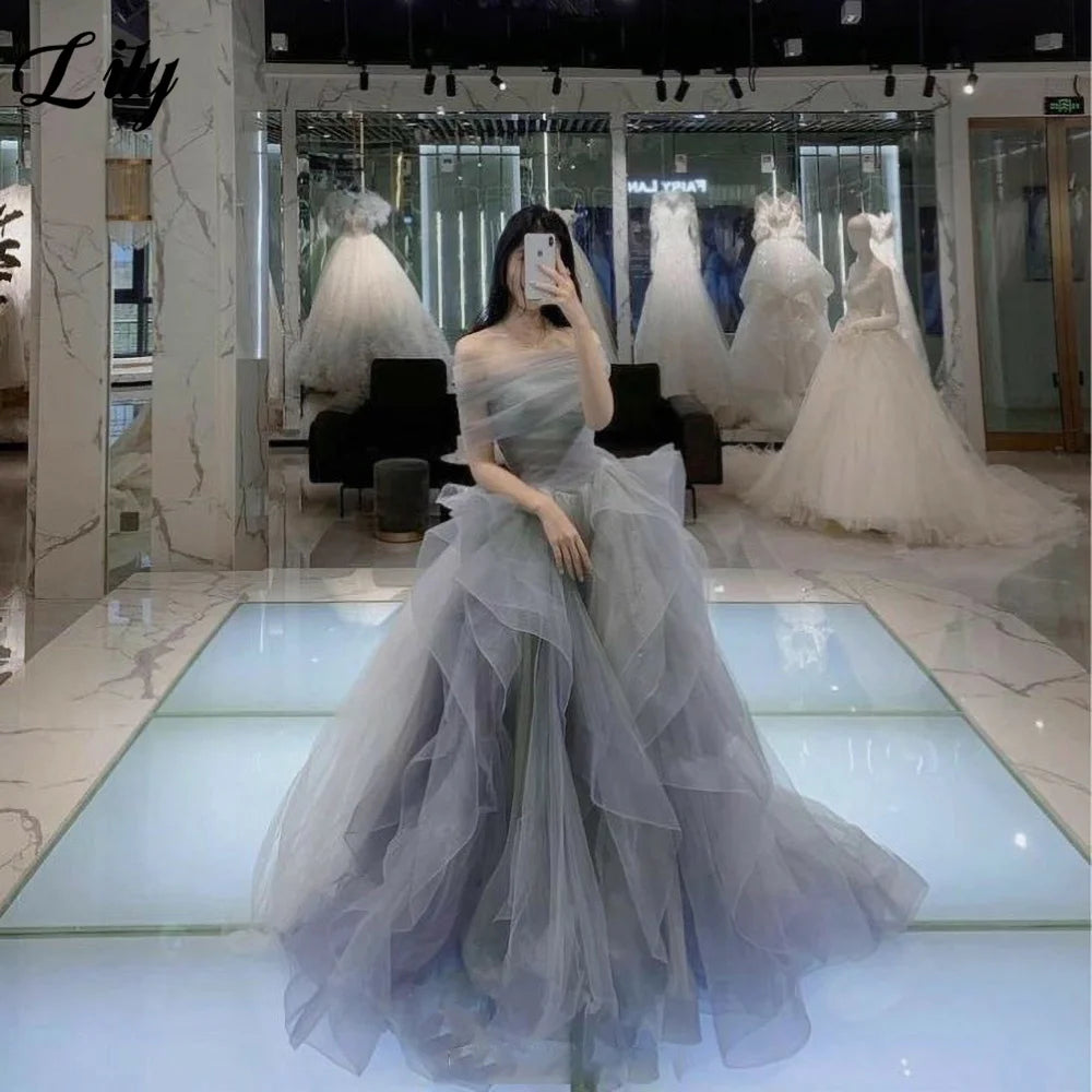 Evening wear Dresses: Occasion Dresses Tiered Layer A Line Formal Gown