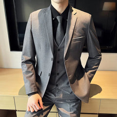 Casual Wedding Fashion Banquet Handsome Men's 3-piece Set